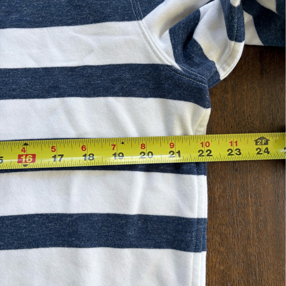 Vineyard Vines Rugby  LS Polo Shirt Mens Large Blue White Striped Collared Rib - Picture 9 of 10